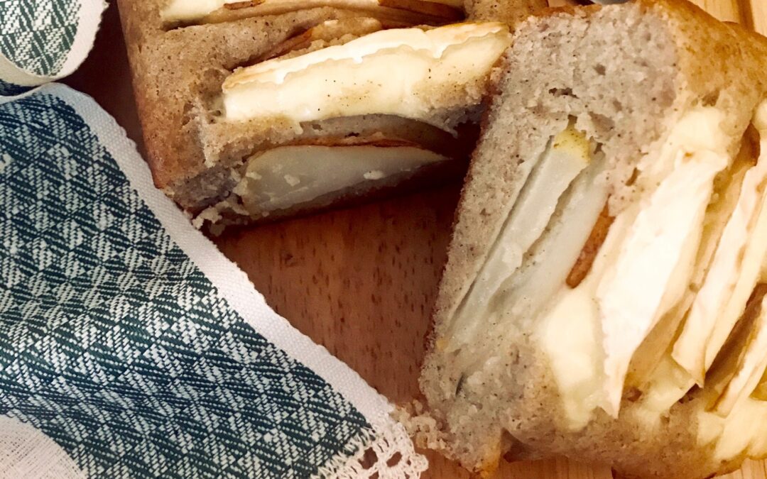 PLUMCAKE SALATO CON PERE, TIMO E FORMAGGIO DI CAPRA GLUTENFREE