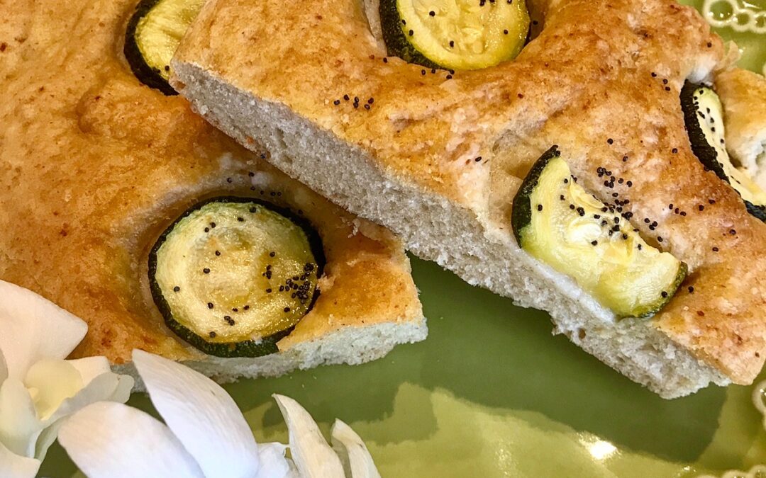 FOCACCIA INTEGRALE AI FIOCCHI DI LATTE E ZUCCHINE
