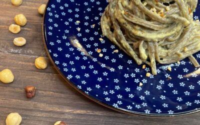 SPAGHETTI DI GRANO SARACENO AL PESTO DI FINOCCHI E NOCCIOLE